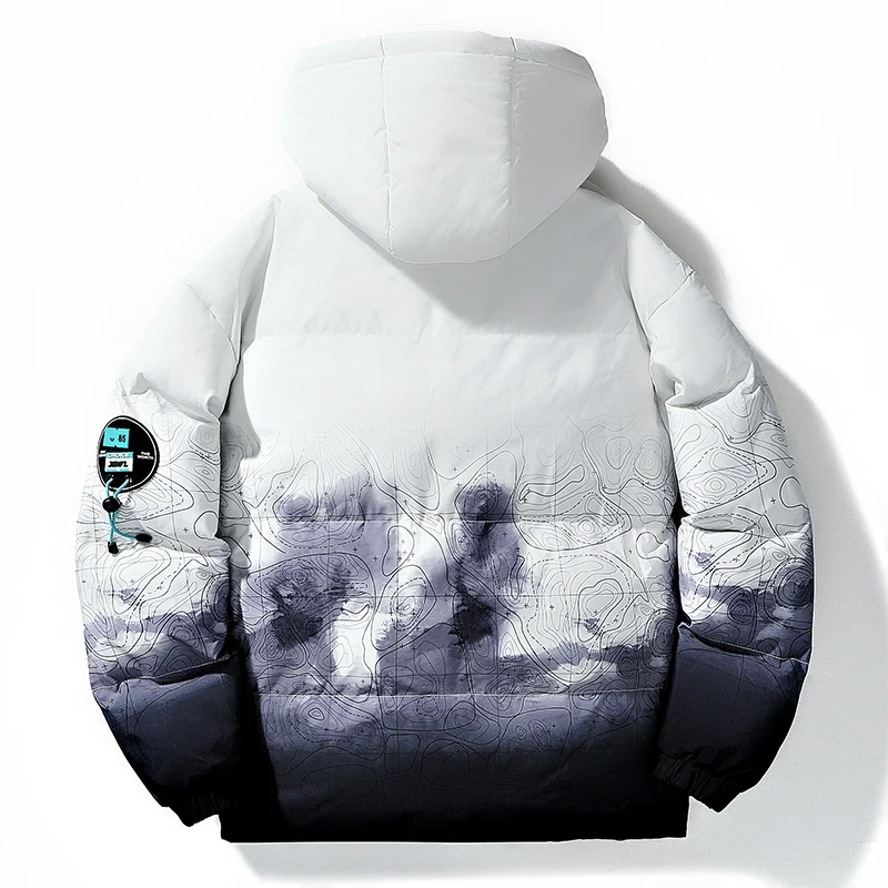 Зимний новый мужской костюм с хлопковой подкладкой и капюшоном толстый теплый