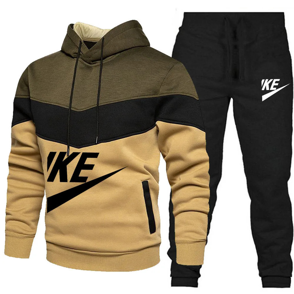 

2023 New Men's Autumn Winter Sets Men's Hoodie+Pants Set 2Pieces Casual Tracksuit Male Sportswear Brand Clothing Sweat Suit