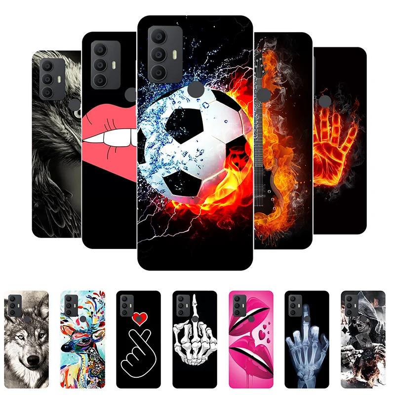 For TCL 305 Case Football Soft Silicone Back Case For TCL 305 6102A 6102D Phone Cover for TCL 306 TCL305 etui Funda 6.52"
