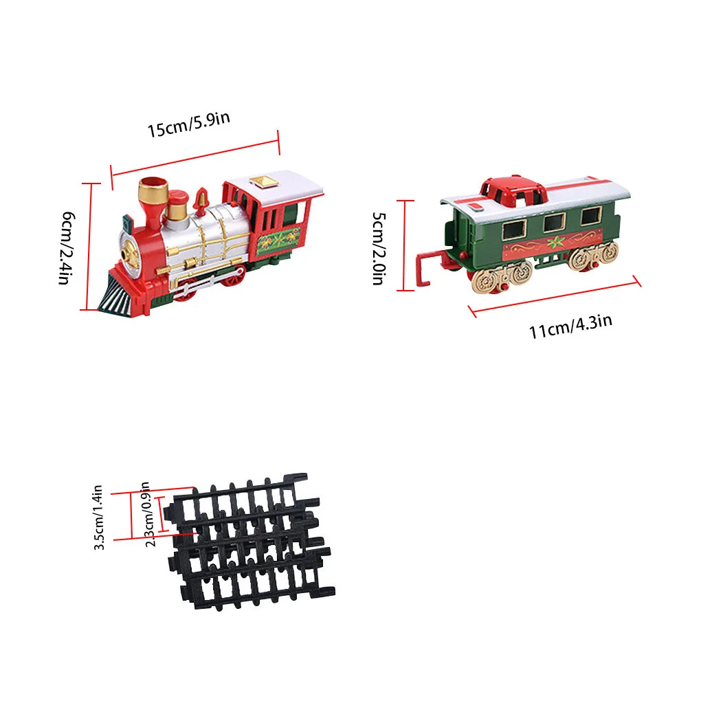 

Рождественский набор для поезда, электрическая железная дорога, Детская развивающая игрушка, Рождественская елка, украшение, Съемный Поезд...