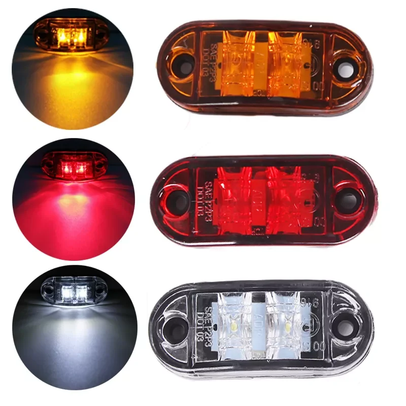 

LED Truck Side Light Yellow Red White Side Width Lamp Car Truck Trailers Night Safe Driving Turn Signal Warning Light 12V 24V