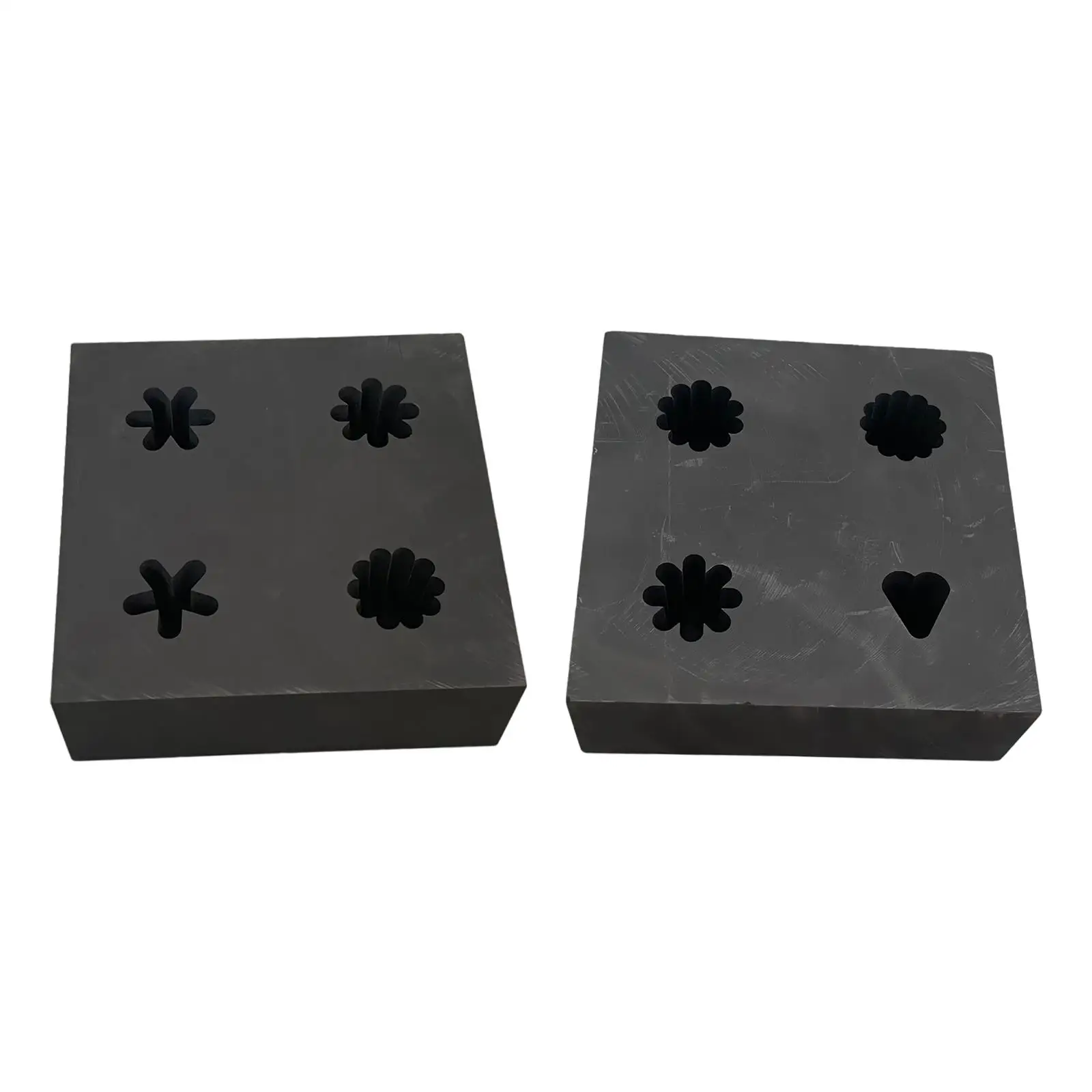 Flower Shapes Graphite Ingot Mold Gold Silver Scrap Casting Mould Combo for Precious Metal Brass Alloy Aluminum Molds Tool