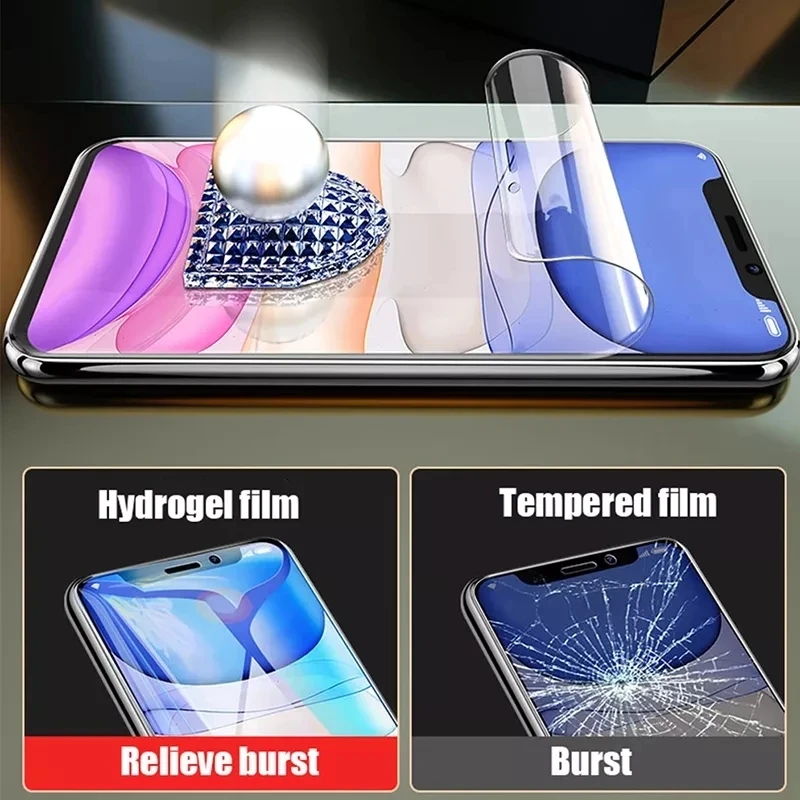 4PCS Hydrogel Film For Xiaomi Redmi Note 7 8 9 C 10 Pro 9s 9A 11S 10S 9T Poco F3 M3 X3 Mi 10T 11T 11 Lite 5G NE Screen Protector images - 6