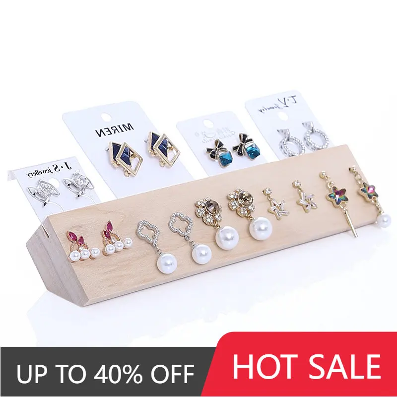 Fashion Wood Jewelry Display Necklace Charms Jewelry Display Tray Pendant Earrings Card Style Pendant Display Card