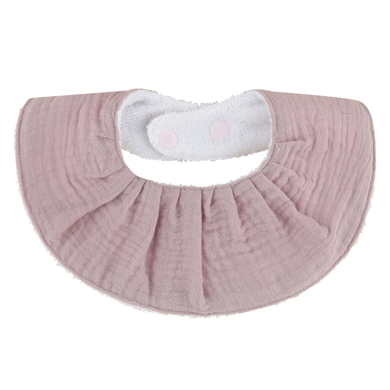 

Baby Bib Saliva Towel Solid Color Feeding Burp Cloth Adjustable Snap Button Bandana Scarf Bibs for Newborn Infants Gifts
