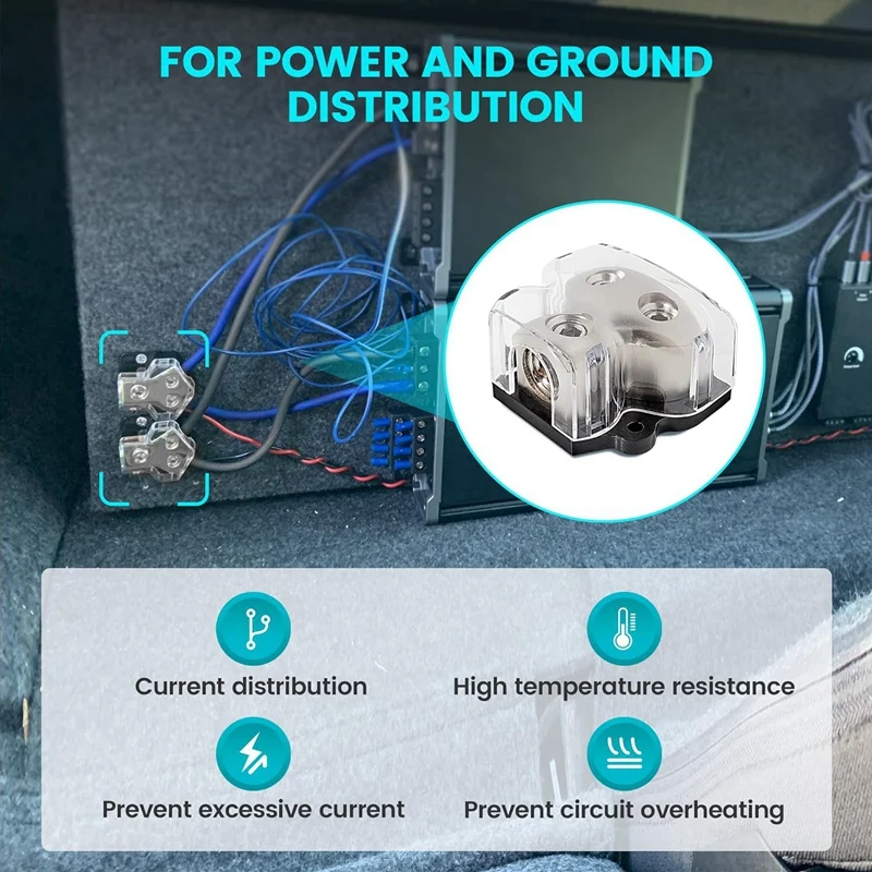 2 шт. разветвитель усилителя звука Калибр 0/2/4 In 4/8 Out блок соединения распределения