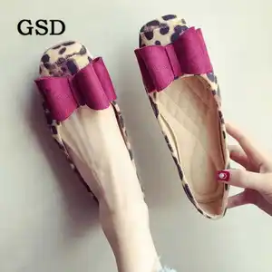 Женские туфли с леопардовым принтом, балетки, плоская подошва, повседневная обувь, черные, большие размеры