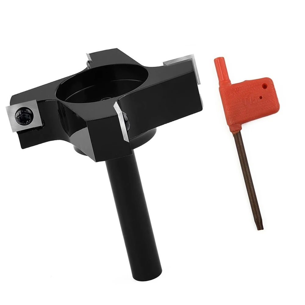 

CNC Fly Oil Board Surface Mill 1.27cm Shank 7.62cm Cutting Carbide Insert Wrench Plate Flat Shaving Drill Bit Woodworking Tools