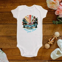 disney minidas drive collection fun color printed childrens fashion white jumpsuit 2022 outdoor summer matching baby romper