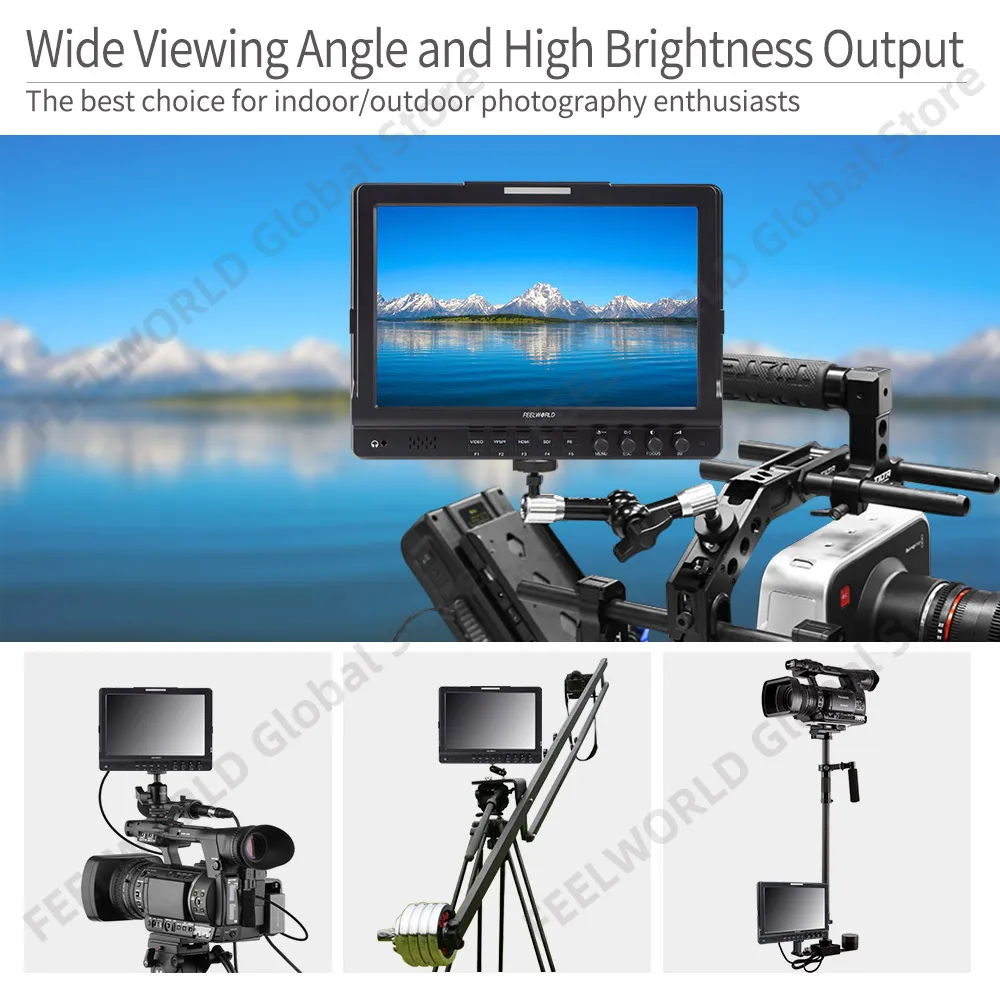 Монитор для камеры FEELWORLD FW1018SPV1 10 1 дюйма SDI DSLR | Электроника