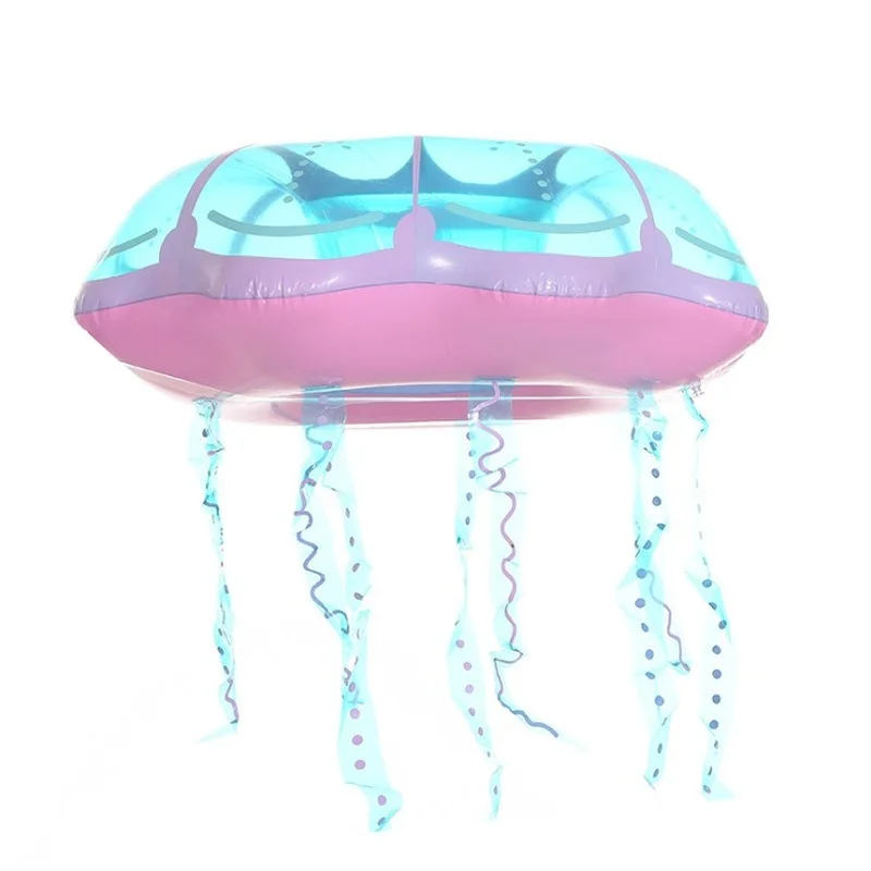 New inflatable jellyfish swimming ring creative transparent inflatable swimming pool swimming ring base ring lifebuoy