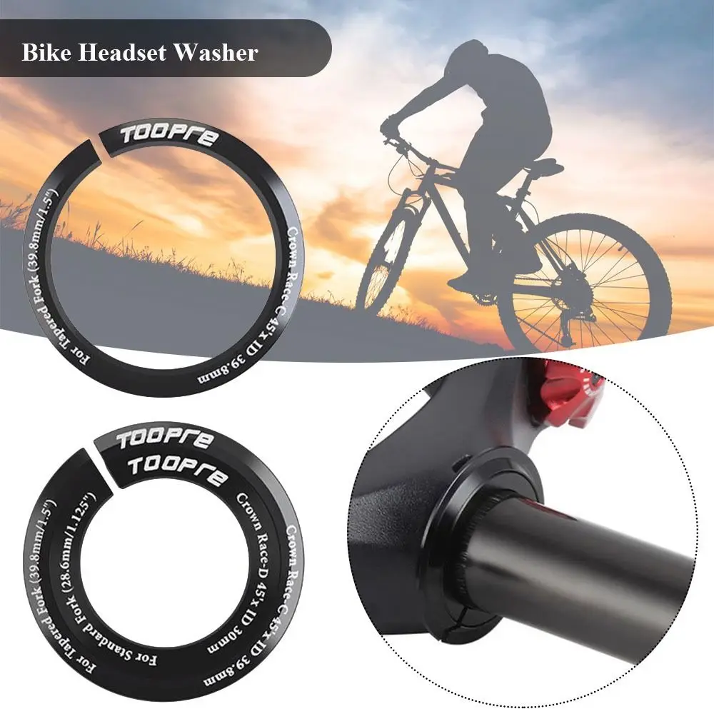 

2PCS 45 Degree 1.5inch Bicycle Parts Straight Forks Crown Race Bikes Headsets Bike Headset Washer Base Spacer