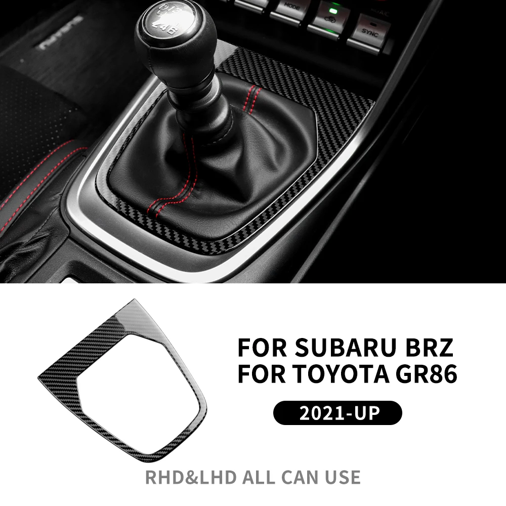 

Настоящее твердое углеродное волокно для Subaru BRZ, Toyota GR86 2021 2022 2023 2024, наклейка на панель шестеренок, внутренняя отделка, аксессуары LHD RHD