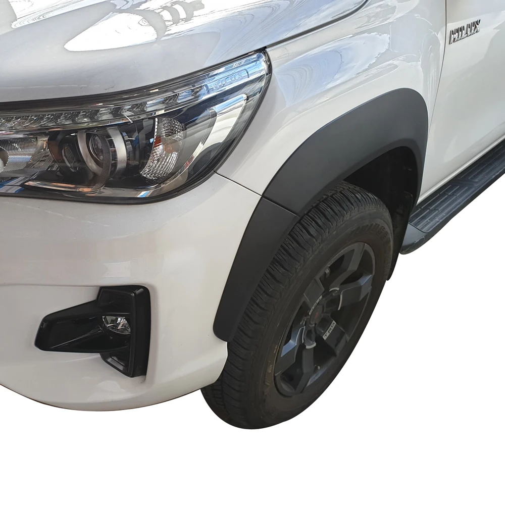 

Mudguards Wheel Arch Fender Flares For Toyota Hilux Revo Rocco 2016 2017 2018 2019 2020 2021 2022 Matte Black 6pcs/set 4.5"