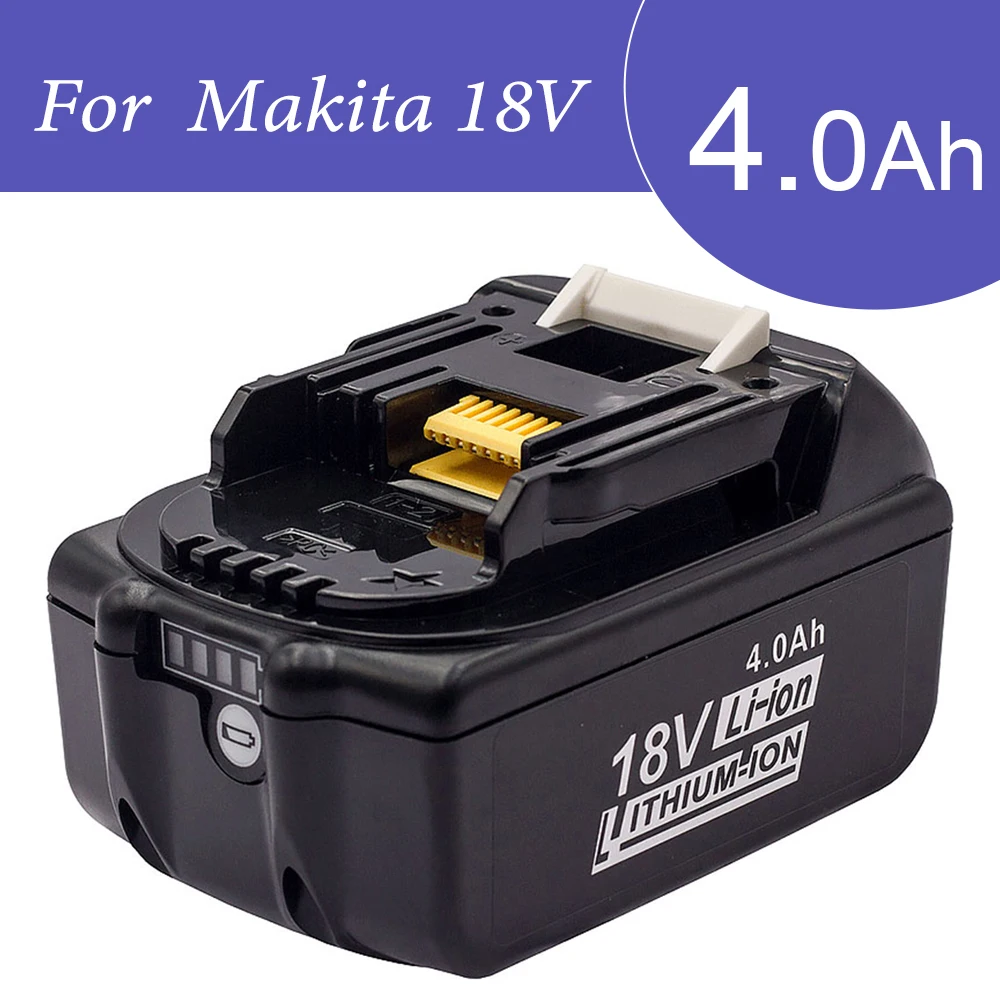 

For Lanterna Makita18V BL 1840 1850 1860 Lithium-Ion Battery 4.0ah Large Capacity Strong Power With Light Rechargeable