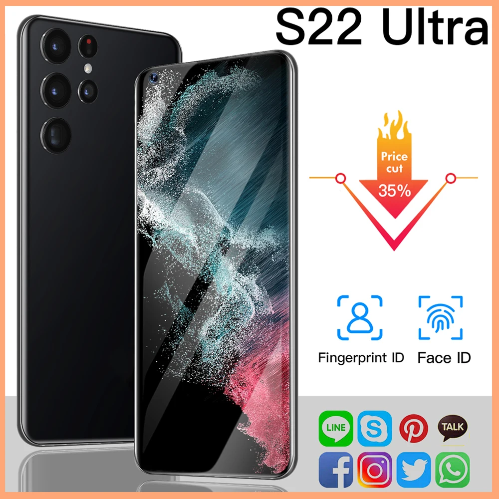 

【World premiere】новые глобальная версия S22 ультра-смартфоны телефон 16 + 512 Гб сотовые телефоны 10 ядер мобильные телефоны 6000 мАч телефон Andriod