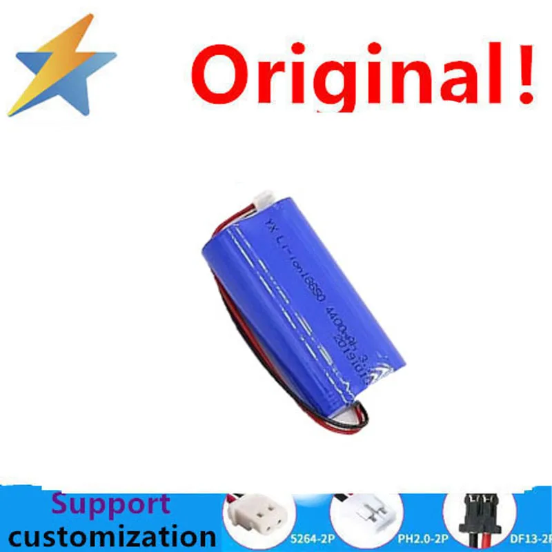 Фото Купить оптом дешево: литиевая батарея 3.7V, 7.4V, 18650, 4400mAh для электрического поисковика звезд, солнечной LED-лампы, колонки, с разъемом 2.54 №1