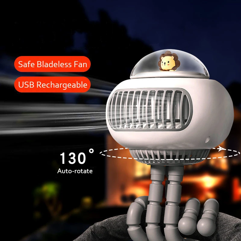 

Мини-кондиционер для коляски, 3600 мАч, 130 °, 4 режима