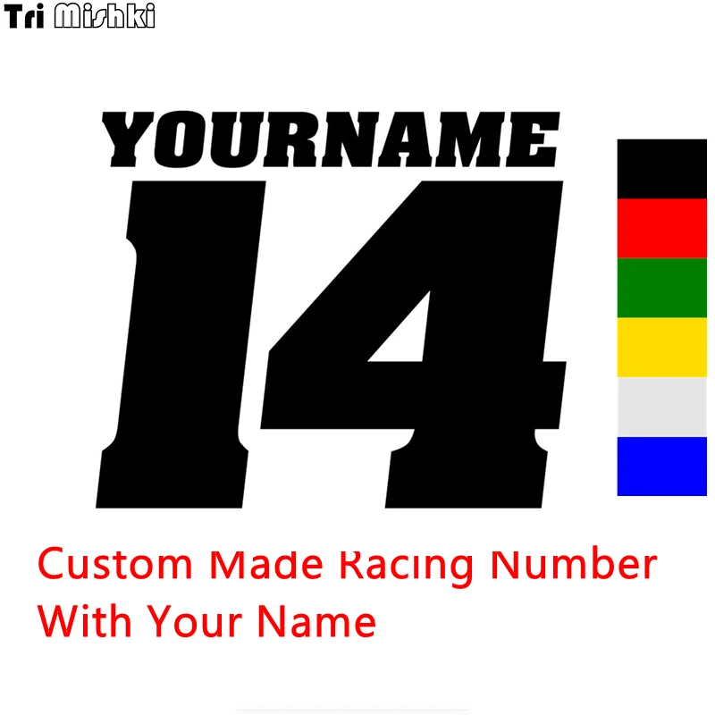 

Три мишки HZX1344 на заказ, гоночный номер с вашим именем, автомобильная наклейка, виниловые наклейки, аксессуары для мотоциклов, светоотражающие наклейки