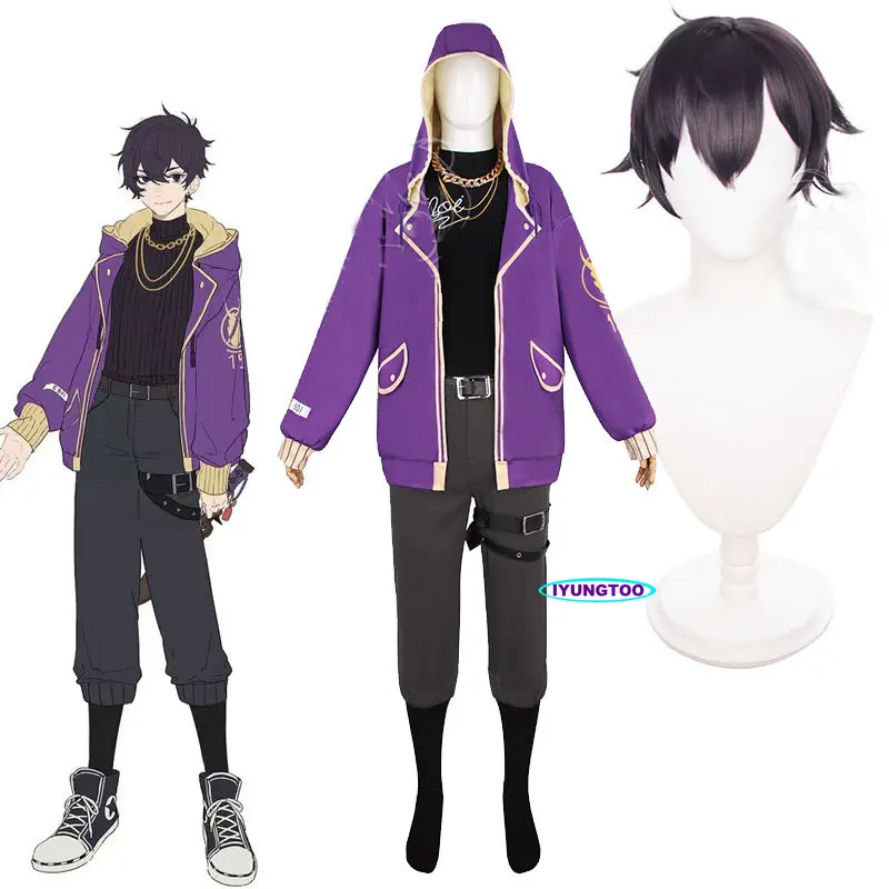 

Костюм для косплея VTuber Shoto, парик, головной убор для Хэллоуина, карнавала, дьявола, охотника