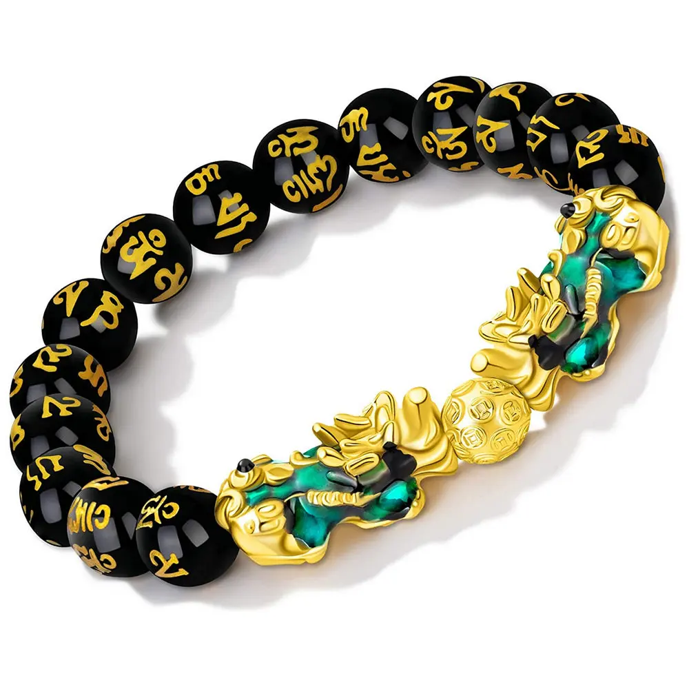 Wealth Bracelet For Men Women Feng Shui Temperatures Pi Xiu Bracelet Black Obsidian Bracelet Bring Lucky And Wealth Men Jewelry
