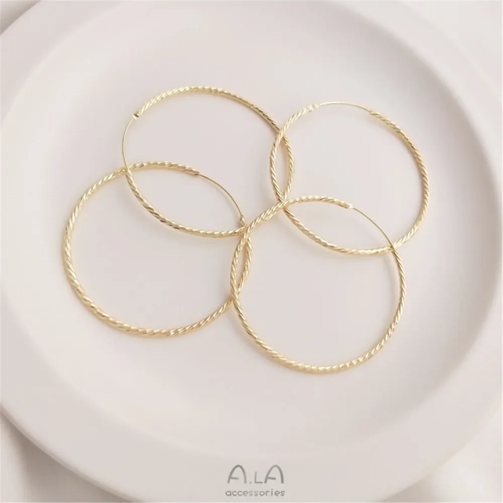 Простые кольца простые модные серьги 14-каратное золото защитные легкие