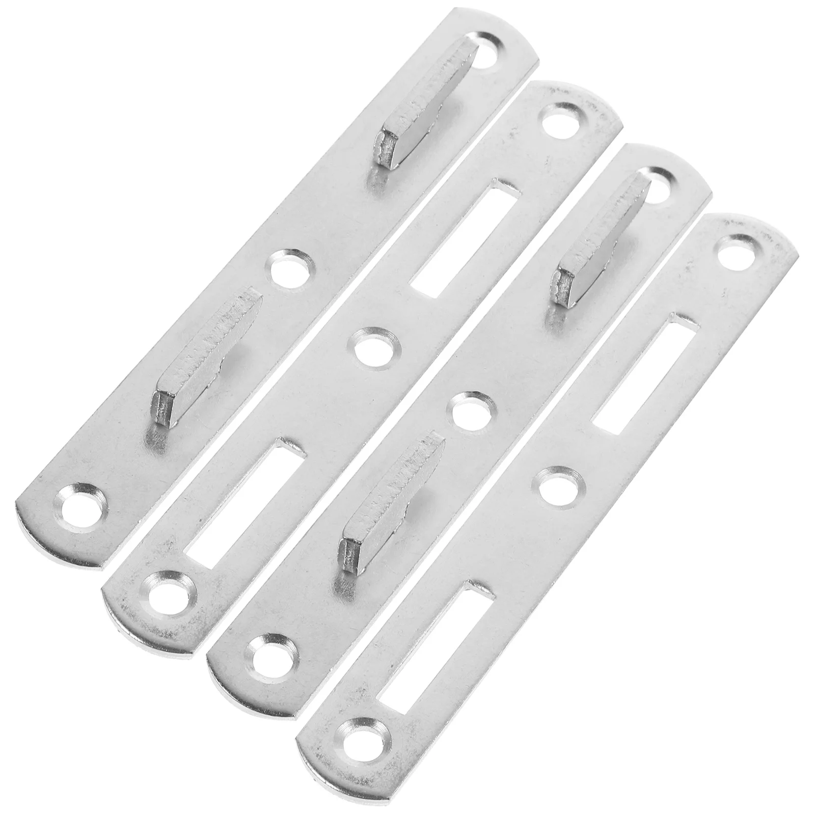 

4 Pcs Bedframe Hinge Hardwares Brackets Buckle Hinged Accessories Rail Hooks White Bed-rail