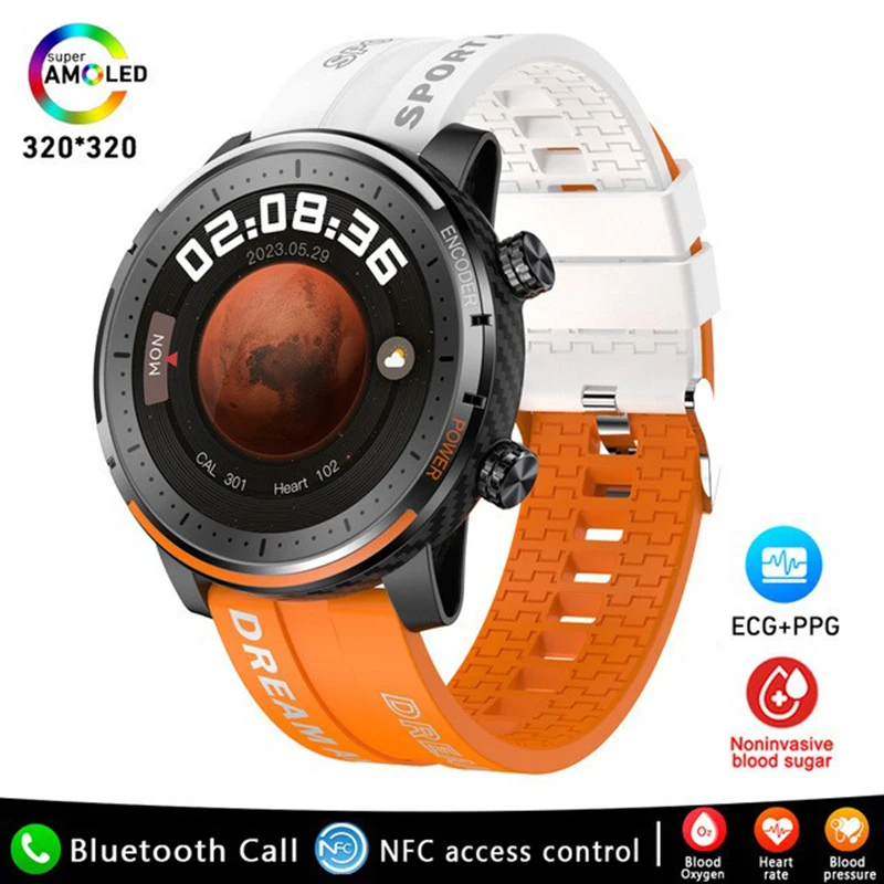 

For Vivo X Fold+ X80 Pro X60 X70 x90 Pro Smart Watch Men Touch Screen Call Smartwatch Waterproof Blood Pressure Heart Rate Watch