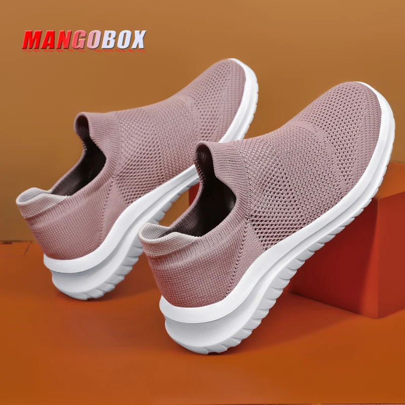 

New Arrival Mens Sport Running Shoes Soft Sole Women Gym Sneakers Slip-on Ladies Trainers Light Weight Walking Jogging Shoes Men