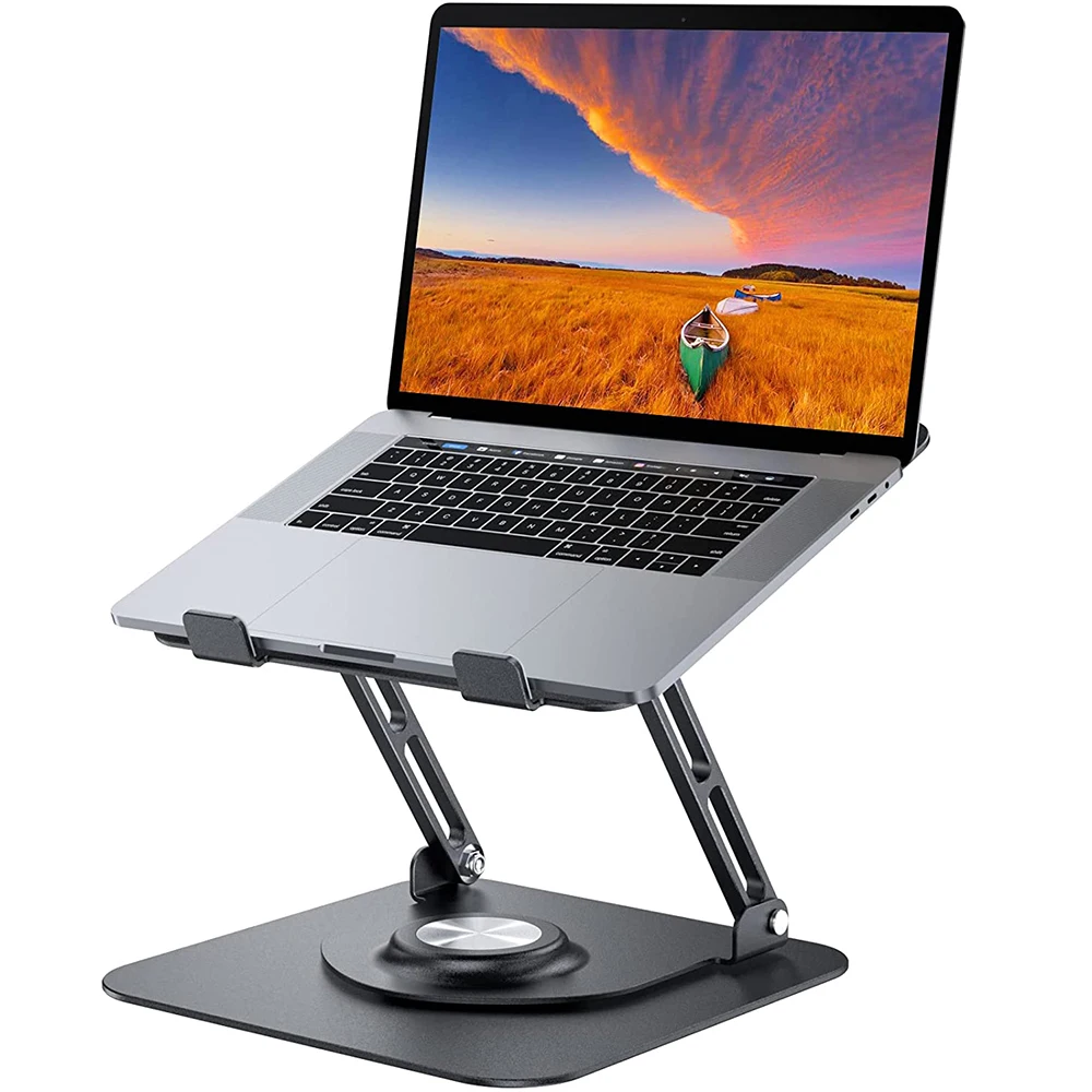 

Вращающаяся на 360 ° подставка для ноутбука, регулируемая по высоте алюминиевая складная подставка для ноутбука для MacBook, все ноутбуки 10-17,3 дю...