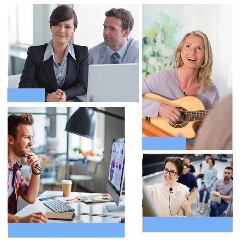 Петличный микрофон в комплекте со встроенными наушниками для фильтрации шума