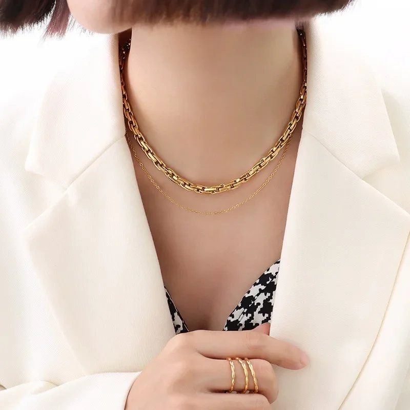 2021 модное ожерелье-цепочка из титановой стали с покрытием нет необходимости