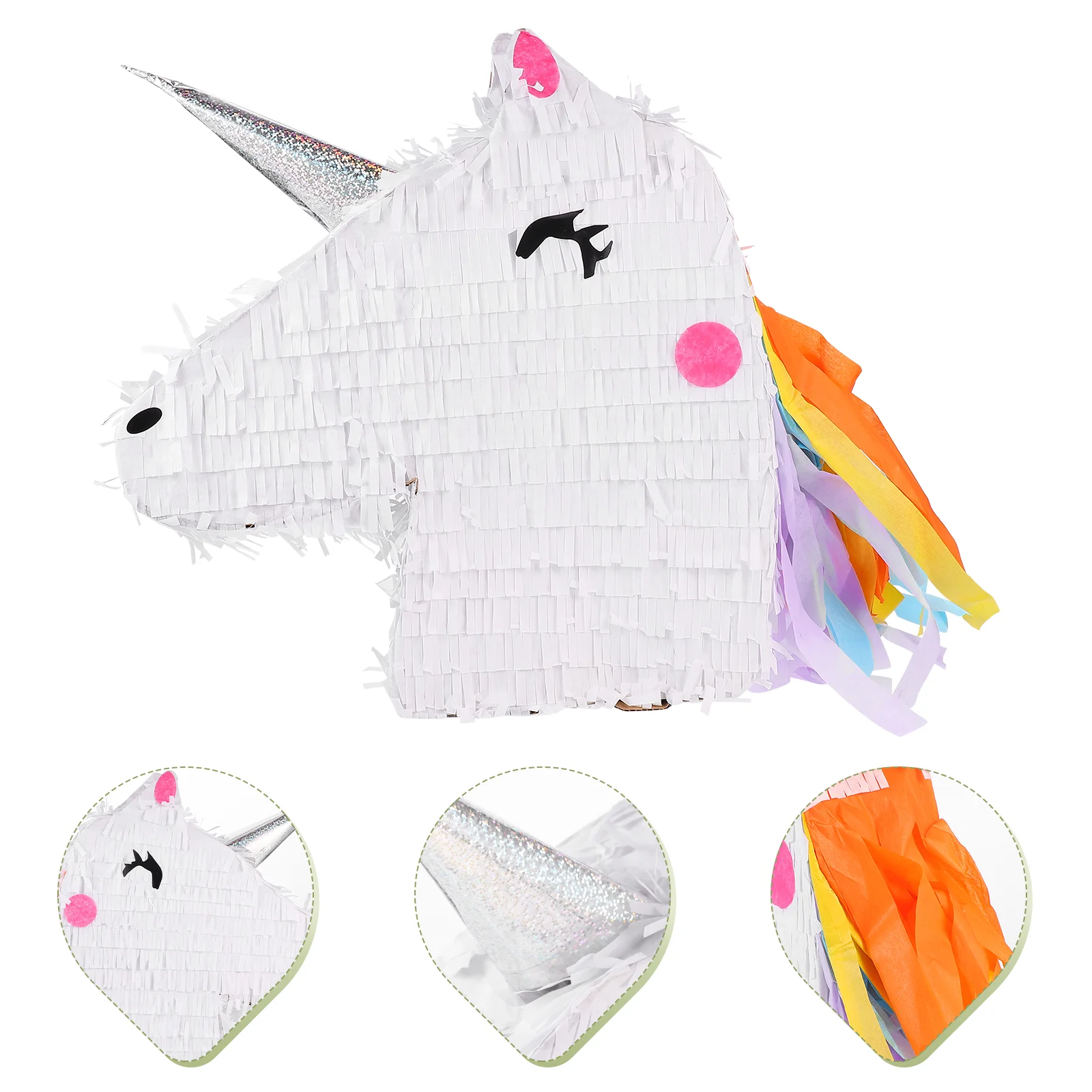 

Plush Toys Babies Unicorn Pinata Birthday Party Decor Plaything Sugar Filled White Paper Candy Container Child