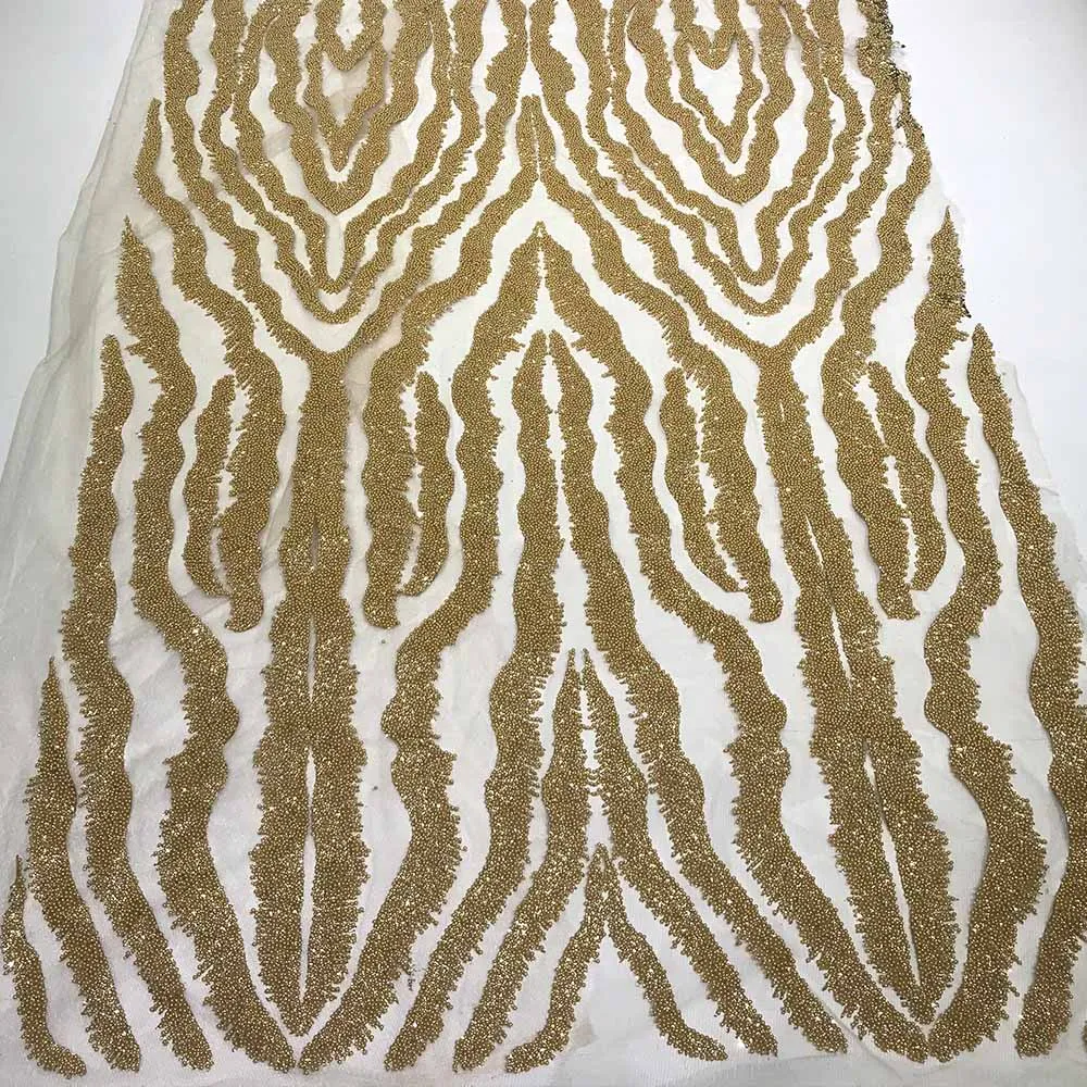 

Роскошный дизайн в африканском стиле Джордж, нигерийская сетчатая кружевная ткань цвета шампанского с полными бусинами, сетчатый тюль для ...