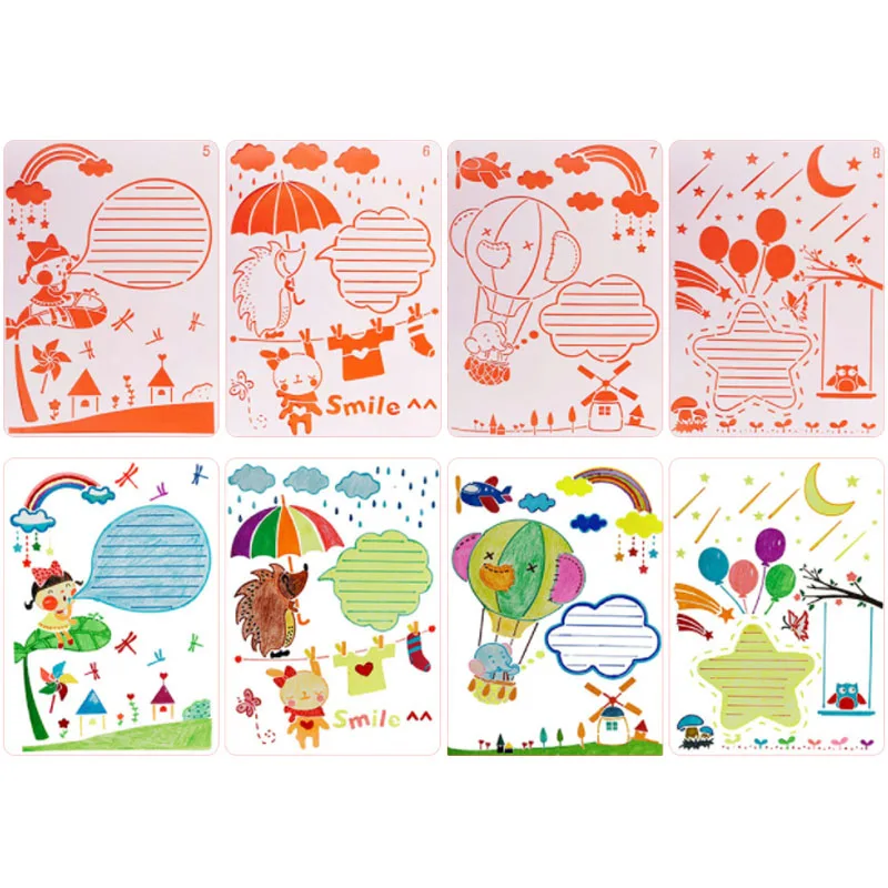 

1pcs 21*29cm Childhood Era Stencil DIY Layering Furniture Floor Wall Painting Scrapbook Coloring Embossing Decoration Template