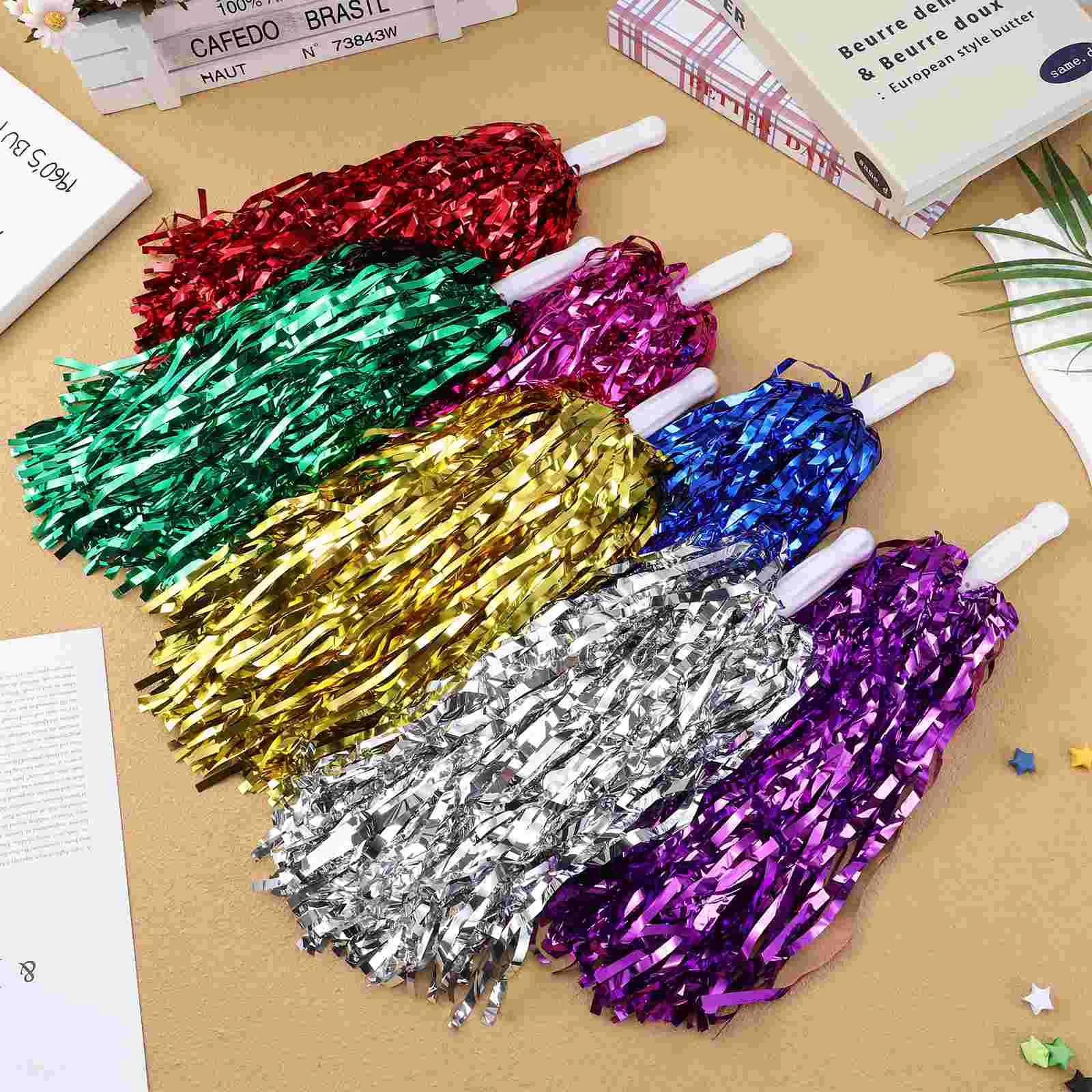 Опора для выступлений Cheer Pom Poms ручная наклейка встряхивания букета красочные