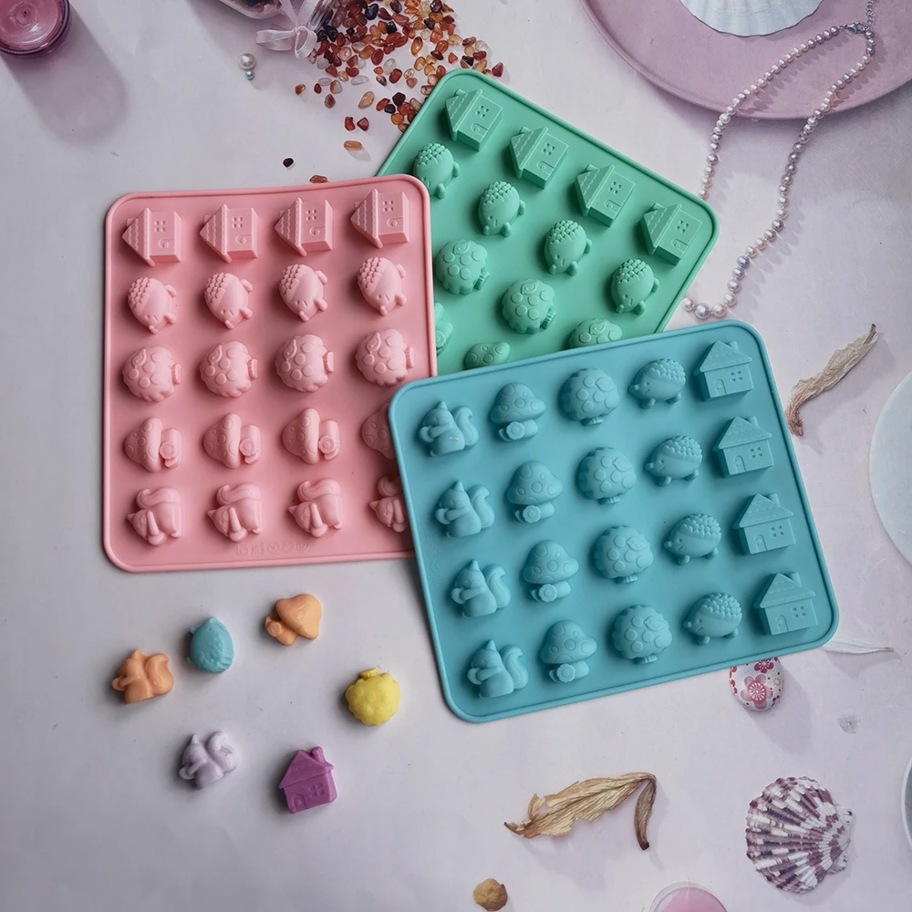 

Silicone mold Hippo lion bear animal Cake Chocolate Mold 6 Cavity Soap making moulds resin clay aroma stone moulds DY 3D fun