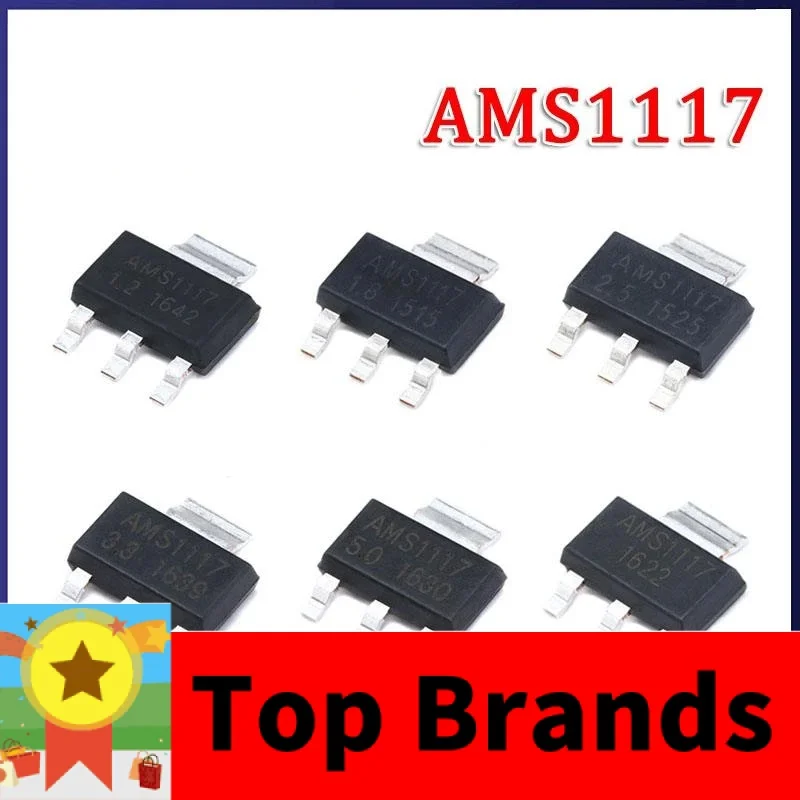 10-50PCS AMS1117 series AMS1117-1. 2 AMS1117-1. AMS1117-1. 8 AMS1117-2. AMS1117-3. 3 AMS1117-5. SOT223 IC оригинальный набор микросхем file