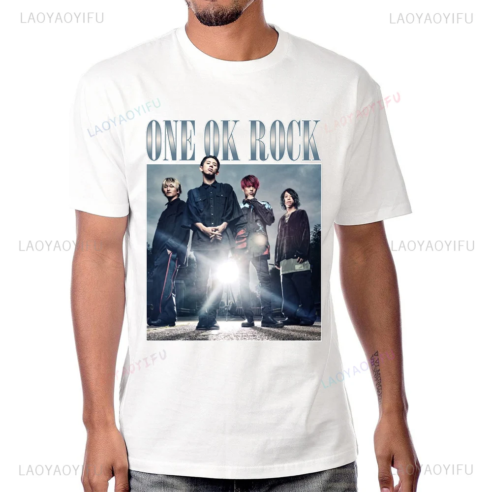 One Ok Rock Taka Toru Ryota Tomoya Графическая футболка Хлопок с коротким рукавом Повседневная