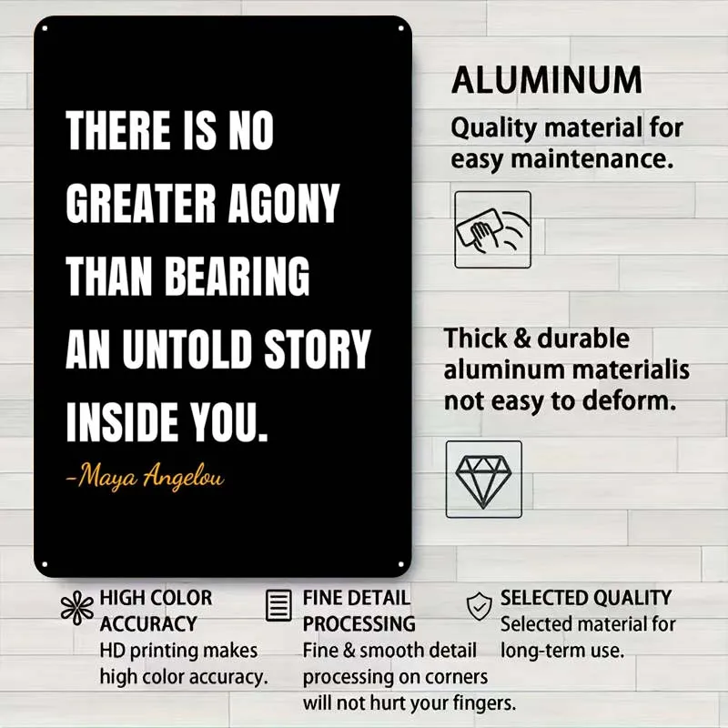 Металлическая табличка Maya Angelou Quotes