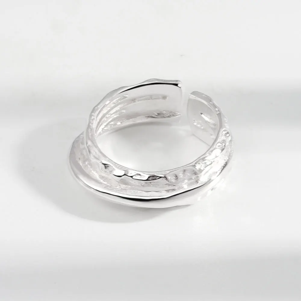 

Silver Color European And American Exaggerated Irregular Line Ring For Woman Party Fashion Trend Jewelry 2022