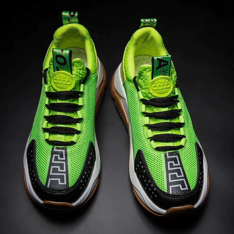 

Fashion Trend Casual Shoes New Men's Sports Shoes Thick Sole Men's Shoes Student Mesh Breathable Running Shoes2022