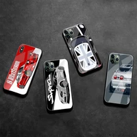 luxury cool drift sports car jdm phone case tempered glass for iphone 13 12 mini 11 pro xr xs max 8 x 7 plus se 2020 cover