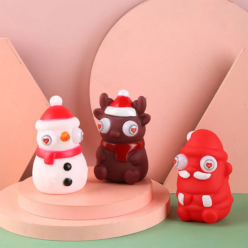 

Рождественские игрушки-антистресс, игрушки-антистресс, игра для снятия стресса, выступающие глаза, маленькие игрушки для взрослых и детей, забавные подарки на день рождения