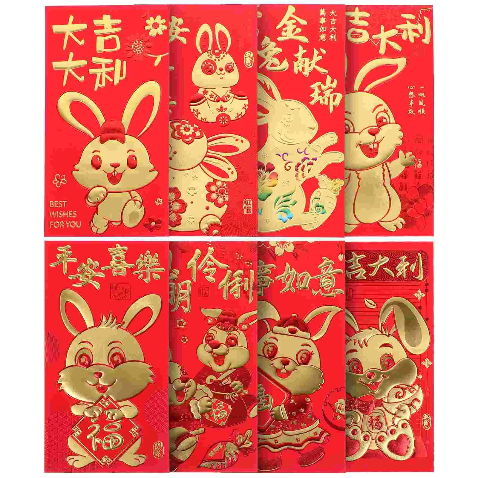 

Red Envelopes Year Money Chinese New Rabbit Envelope Lucky Packet Packets Pocket Hong Bao Festival Spring Zodiac Lunar Papercash