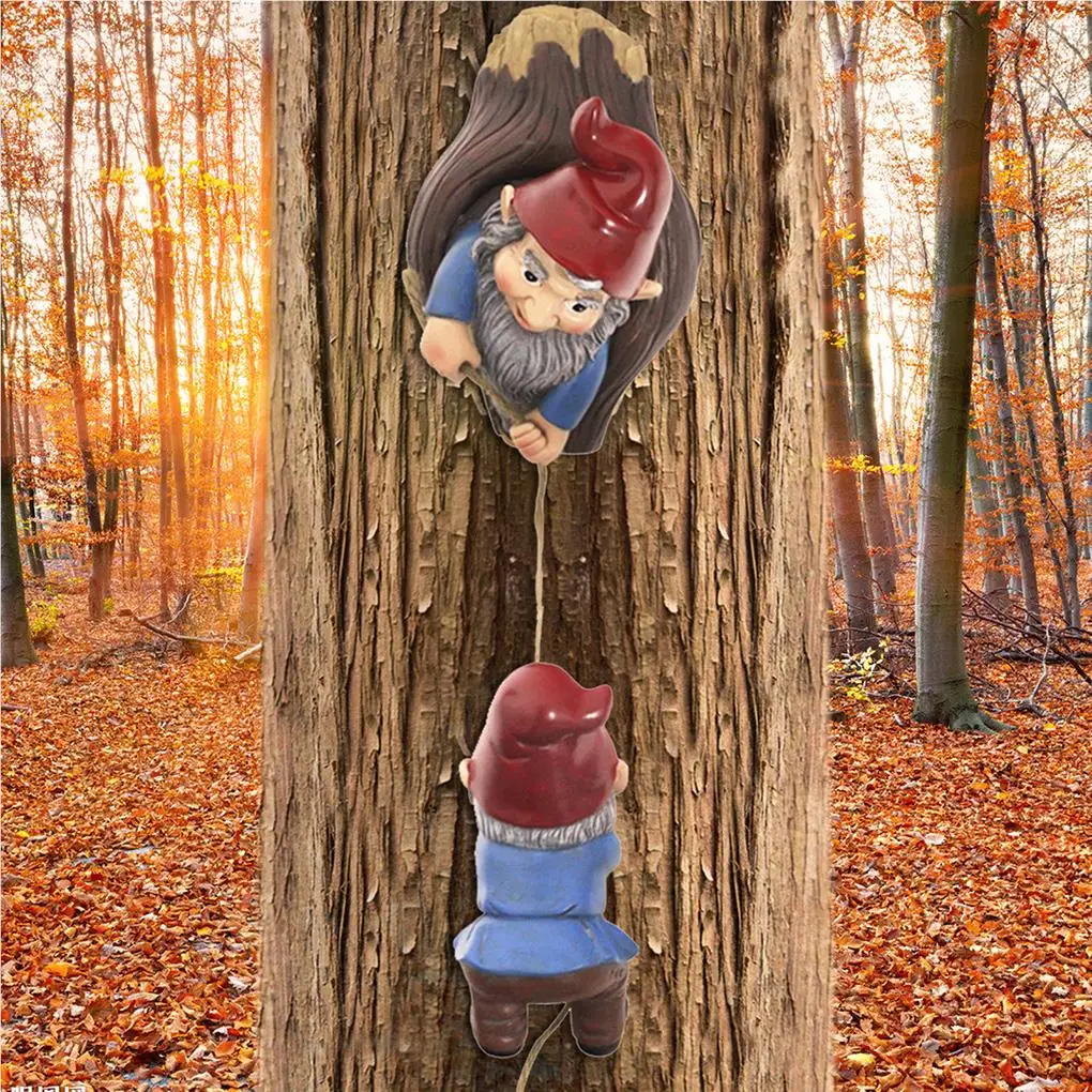 

2 Pieces Gnomes Garden Decorations Resin Funny Climbing Sculpture Gnome Figurine Party Favors for Patio Outdoor