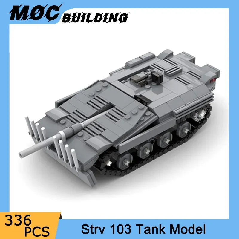 

Military Vehicles Strv 103 Tank DIY Building Blocks Model Main Battle Army Weapons Bricks Diy Kids Toys Gifts For Adults Boy
