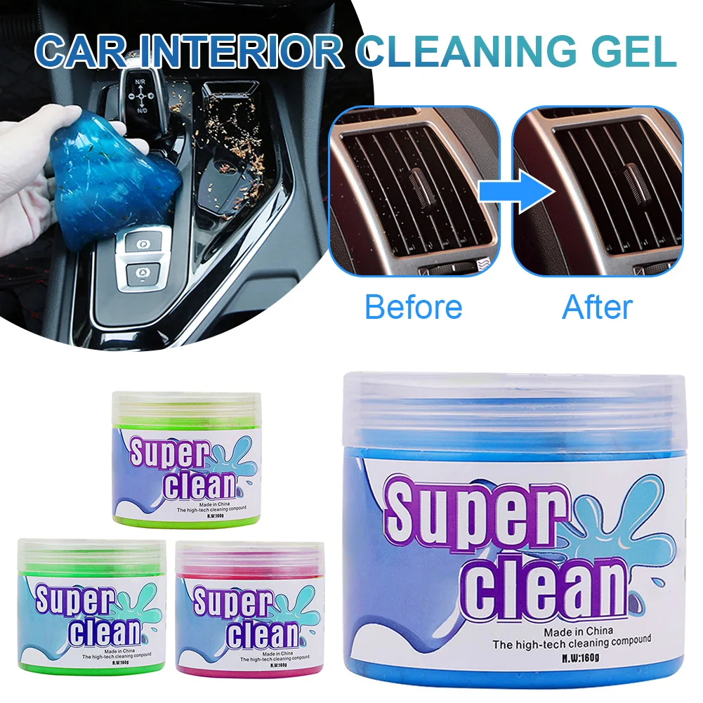 

160g Car Interior Cleaning Gel Dust Remover Cleaning Slime Car Detailing Putty Dusting Tool for Keyboard Air Vent Computer