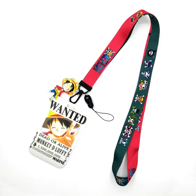 new anime one piece card cover monkey d luffy abs student campus hanging neck bag anti lost card holder lanyard id card toys free global shipping