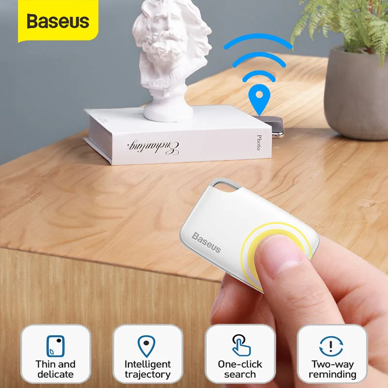 Localizador de Chaves por Gps Perda com Bluetooth para Localizador de Chaves com Alarme para Crianças Localizador de Carteira Baseus Mini Rastreador Inteligente Anti
